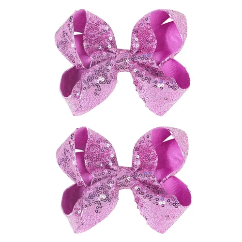 Miniatura 15 de 2 horquillas encantadoras de 5 pulgadas con lazo de hada: pinza de lentejuelas multicolor para niños y adolescentes (negro)