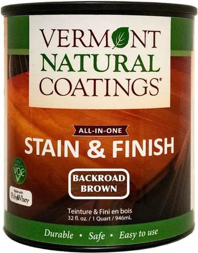 Miniatura 9 de Vermont Natural Coatings PolyWhey Stain & Finish - Westfield Walnut - Cuarto de galón Westfield Nogal