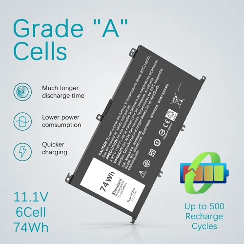 Miniatura 2 de Batería para portátil de 74 Wh 357F9 compatible con Dell Inspiron 15 7000 Gaming 7559 i7559 7557 i7557 7567 7566 inspiron 15 5000 Gaming 5577 5576
