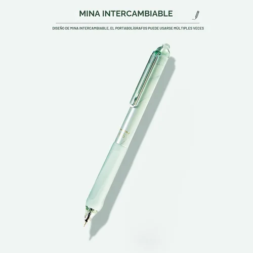 Miniatura 9 de DUNBONG - Bolígrafos retráctiles de punta porosa de 0,5 mm, clip metálico, soporte antideslizante, bolígrafos de gel de tinta negra, Caja de 6
