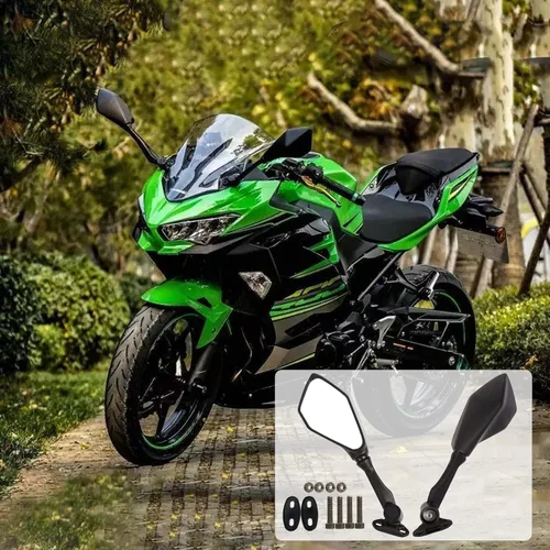 Miniatura 7 de INKUDRI Ninja 300 Espejos Ninja ZX6R 400 250 636 300R EX400 EX300 ABS 2024 2025 Ninja 500 Espejos