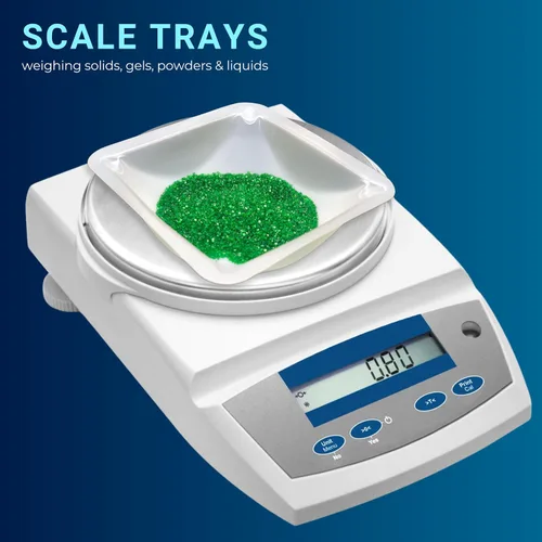 Miniatura 3 de Weigh Boats - Bandejas de plástico desechables medianas (3.4 fl oz, paquete de 125) para báscula, bandeja cuadrada antiestática, plato