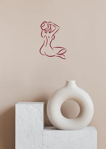 Miniatura 2 de Naked girl wall decor bathroom mural bedroom wall decal romantic wall sticker m297 (22 in x 15 in, lime green)