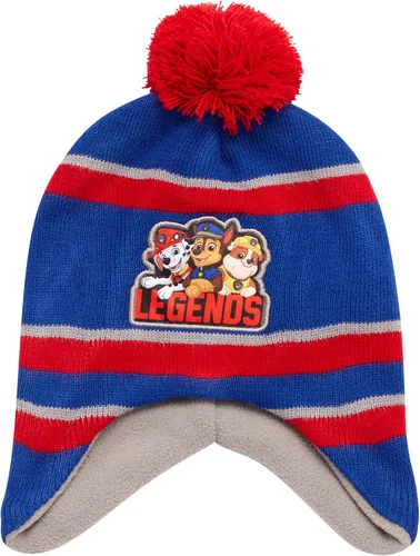Miniatura 6 de Nickelodeon Gorro de invierno para niños, paquete de 2 gorros con pompón de Paw Patrol (4-7)