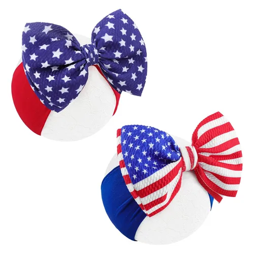 Miniatura 18 de YanJie Diademas para bebé, hechas a mano, de nailon, elásticas, con lazos para el pelo, para recién nacidos, niñas, niños pequeños y niños en negro