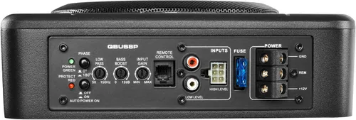 Miniatura 3 de NVX QBUS8P 300W Peak (150W RMS) amplificado y cargado 8 pulgadas con puerto debajo del asiento Sistema de subwoofer universal de graves rápidos