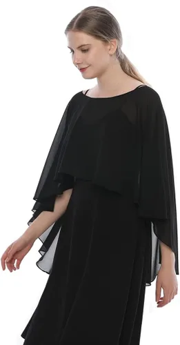 Miniatura 3 de EVQ Capelets - Chales y envolturas de gasa para vestido de noche capas de boda