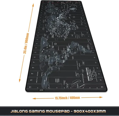 Miniatura 2 de JIALONG Alfombrilla de mouse grande para juegos, alfombrilla de escritorio extendida XXL con teclado antideslizante para computadora portátil