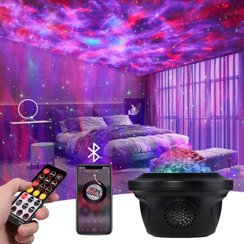 Miniatura 10 de Proyector de Galaxia de Astronauta para Dormitorio, Proyector de Estrellas Ajustable 360° con Control Remoto y Temporizador, Lámpara de Luz