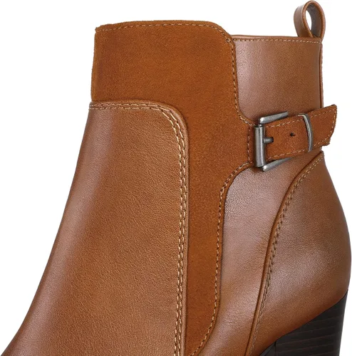 Miniatura 2 de mysoft Botines de mujer con tacón grueso apilado y cremallera