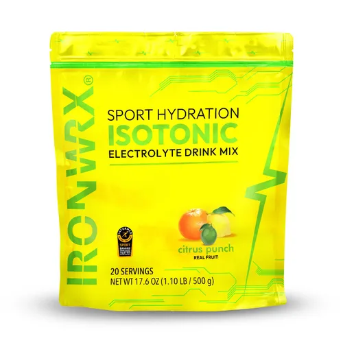 Miniatura 10 de IRONWRX Mezcla de bebida isotónica Polvo de electrolitos para soporte de hidratación deportiva Limonada rosa 20 porciones
