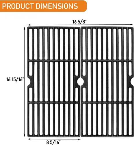 Miniatura 2 de Hisencn Rejillas de repuesto para parrillas Charbroil de 2 quemadores, Thermos 461633514, Tru Infrared 463251414, 463633316, 463251413, 463250210