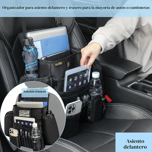 Miniatura 4 de ECWKVN Organizador de Asiento Delantero de Automóvil - Organizador de Archivos de Automóvil, Bolsa de Almacenamiento de Asiento de Pasajero