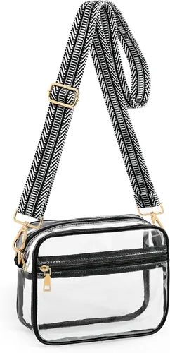Miniatura 11 de BS-VOG Bolso cruzado transparente aprobado para estadios, bolsos transparentes para mujeres, bolsa pequeña para estadios para eventos, conciertos, a8