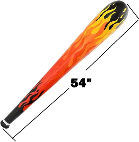 Miniatura 5 de Bate de béisbol inflable de llama jumbo de 54 pulgadas (paquete de paquete). Juguete inflado perfecto para fiesta, parque infantil, divertido