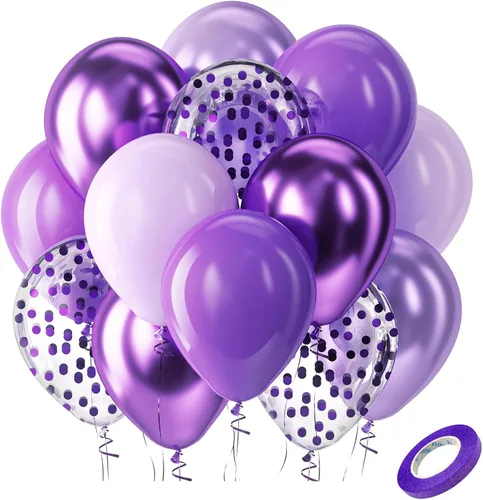 Miniatura 17 de Bezente Globos de látex de confeti negro y plateado, 60 globos de 12 pulgadas, cromados metálicos y confeti de 12 pulgadas, para Año Nuevo