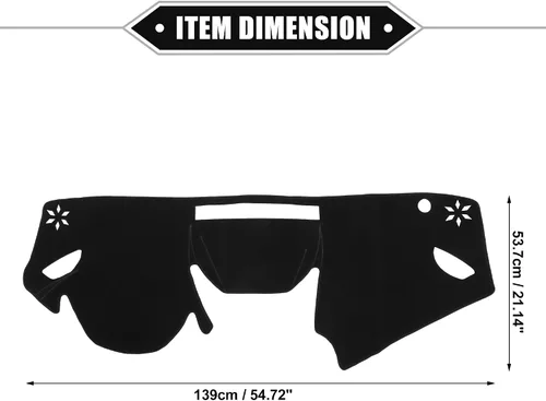 Miniatura 6 de Alfombrilla protectora para salpicadero de automóvil compatible con Subaru Impreza 2017-2020, protector de poliéster negro para consola central