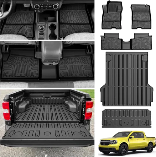 Miniatura 13 de KUST Alfombrillas de suelo personalizadas para Nissan Titan 2017-2024/Nissan Titan XD Crew Cab 2016-2024