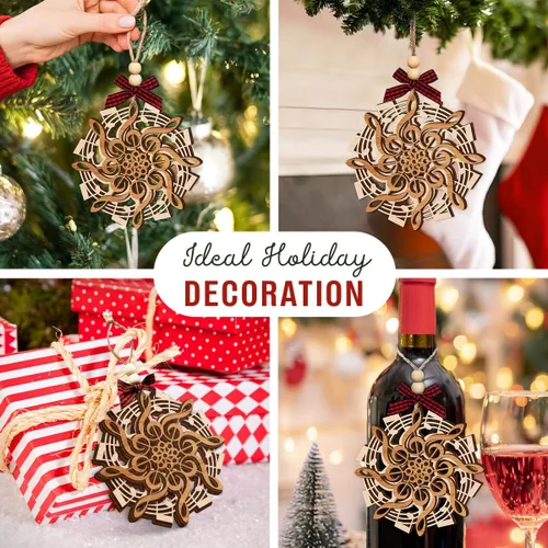 Miniatura 5 de Adorno de Navidad con notas musicales 2025 – Regalos musicales para hombres y mujeres, ideas de regalo musical de vacaciones para amantes