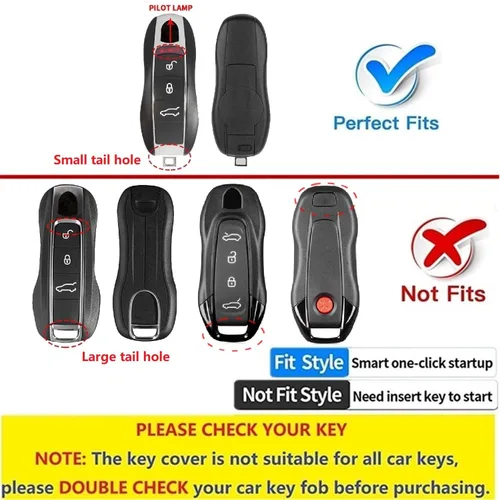 Miniatura 2 de Funda para llavero de fibra de carbono genuina para Porsche 718 911 Carrera 918 Spyder Boxster 981 Cayenne 92A Cayman 981 para Macan para Panamera