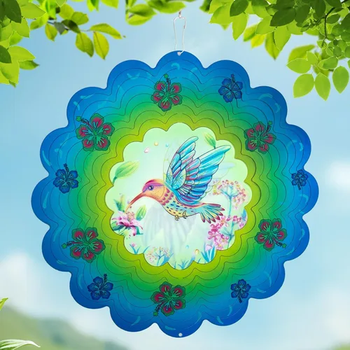 Miniatura 11 de Molinillos de viento de metal de mariposa – Regalos de mariposa para mujeres, mamá, abuela, esposa, Molinillo de viento colgante para decoración