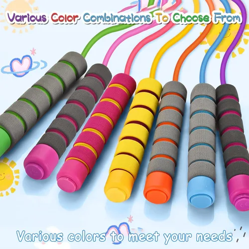 Miniatura 2 de Cuerda de saltar para niños, cuerda de saltar para niños, cuerda de saltar suave ajustable, cuerda de saltar para niños pequeños con asas de espuma
