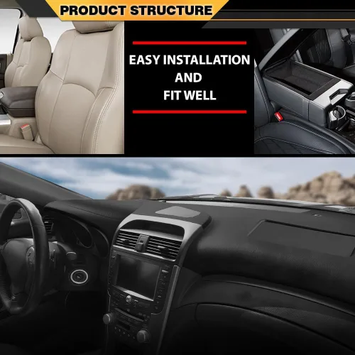 Miniatura 3 de CNNELL Cubierta de tablero compatible con Acura TL 2004-2008 negro 30408LLBLK