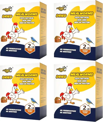Miniatura 10 de RANZ 4.5 KG Gusanos secos sin OMGs para pollos, gusanos altos en proteínas, alimento premium para pollos, alimento perfecto para aves y golosinas
