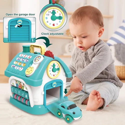 Miniatura 3 de Ming You Juguetes para niños de 1 año, 8 en 1 funcional casa musical juguetes educativos para bebés de 12 a 18 meses, juguete Montessori para niños