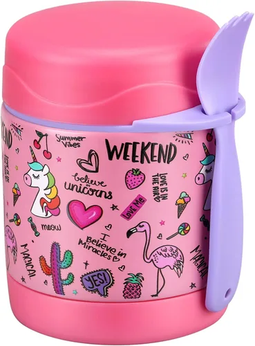 Miniatura 7 de Termo de sopa de 10 onzas para comida caliente para niños, tarro de comida aislado, contenedor térmico de almuerzo de comida caliente, caja de Negro