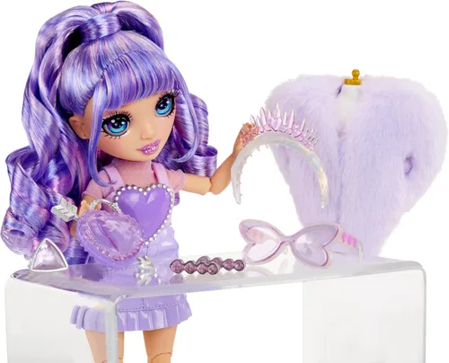 Miniatura 4 de Rainbow High Creative Crystals Violet - Muñeca de moda púrpura de 11 pulgadas con kit Make It de accesorios de cristal, anillo para ti, bricolaje