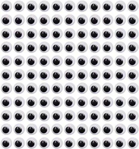 Miniatura 9 de DECORA 6mm Ojos móviles redondos con autoadhesivo, 1000 piezas