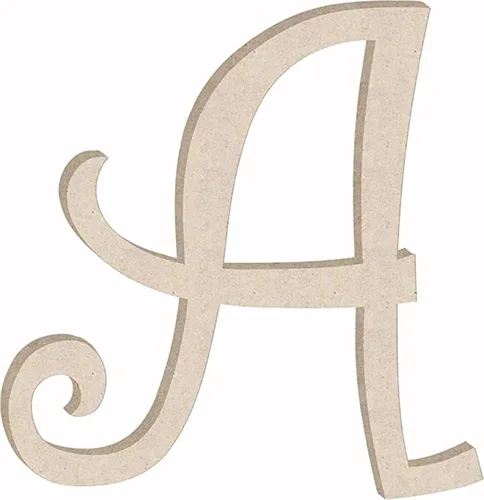 Miniatura 6 de Pequeña letra de madera de 2 pulgadas con forma de letra L para manualidades, decoración de letras sin terminar del alfabeto para niña, forma ABC