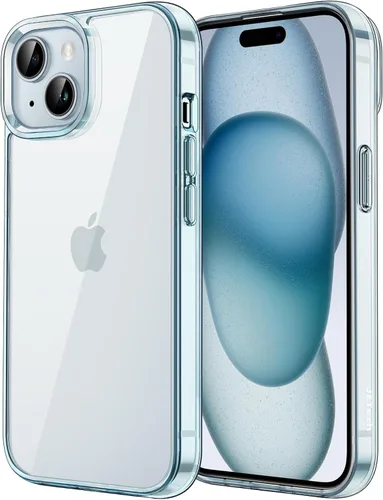 Miniatura 9 de JETech - Funda para iPhone 15 de 15,5 cm, cubierta antiamarilleo a prueba de golpes, parte trasera transparente antiarañazos (negro)