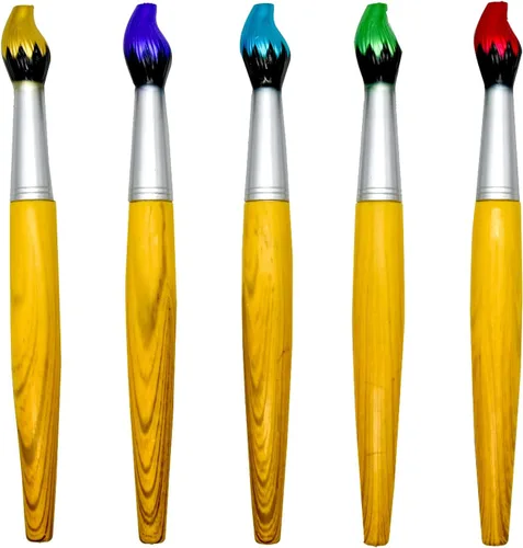 Miniatura 6 de 25 Uds. novedosos bolígrafos con forma de pincel de bambú, bolígrafos de madera para artistas de arte, escuela, oficina, fiesta, papelería, Navidad