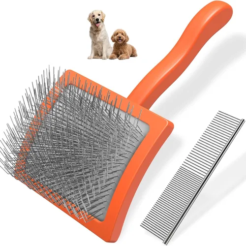 Miniatura 12 de 2 cepillos deslizantes para perros y peines de mascotas, cepillo profesional de aseo para perros (Goldendoodles, caniches, labradoodles)