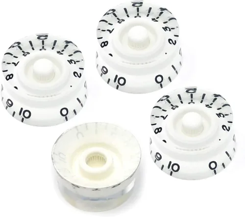 Miniatura 3 de Pomos de velocidad blancos compatibles con guitarra eléctrica Gibson Les Paul SG (juego de 4) se adapta a 24 ollas de eje dividido de Estados Unidos