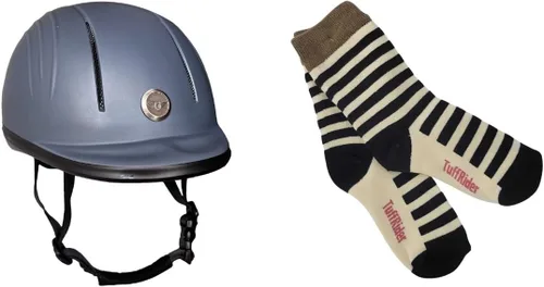 TuffRider Starter Basic - Casco de equitación para jinetes ecuestres con varios calcetines de tira Rosa encendido