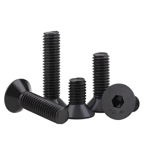 Miniatura 8 de 35 piezas Grado 10.9 Tornillos de cabeza plana de acero de aleación con cabeza hexagonal y zócalo métrico M8 x 16/20/25/30/40mm, juego de tornillos