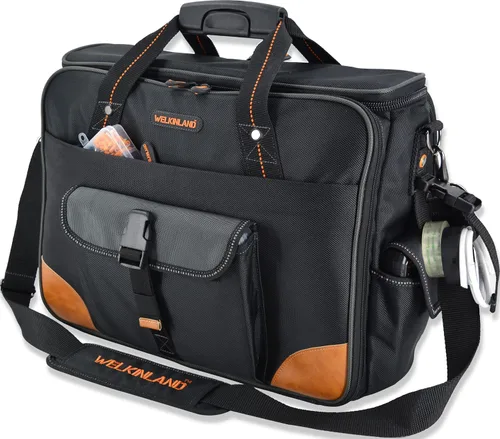 WELKINLAND Bolsa de herramientas para electricista de 88 bolsillos - Bolsa de herramientas para electricista, técnico, HVAC y laptop