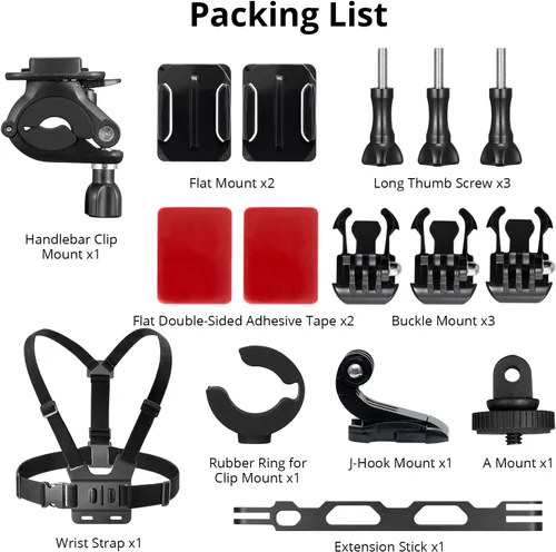Miniatura 5 de AKASO Kit de bicicleta de acción compatible con EK7000/EK7000 Pro/Brave 4/Brave 4 Pro/Brave 7 LE/Brave 7/Brave 8/V50X/V50 Pro/V50 Elite/GoPro Hero