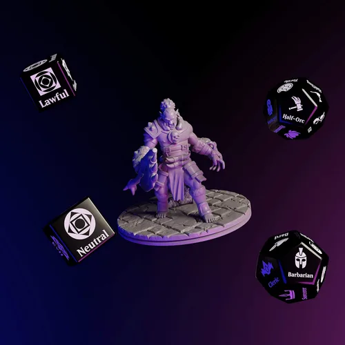 Miniatura 3 de Citadel Black Juego de dados aleatorizadores de personajes: aleatoriza clase, raza y alineación para personajes o NPC, hecho para Calabozos