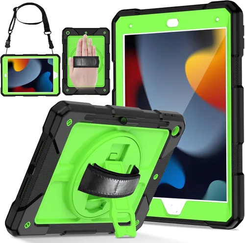 Miniatura 12 de LTROP Funda para iPad de 9ª/8ª/7ª generación (2021/2020/2019), Funda para iPad de 10.2" a prueba de golpes con correa para el hombro, soporte