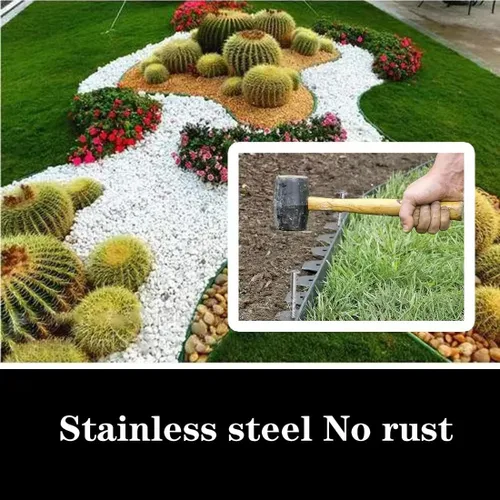 Miniatura 5 de 38 estacas de césped artificial de 6 pulgadas, picos de paisaje en espiral de acero inoxidable, picos de anclaje para bordes de paisaje para bordes