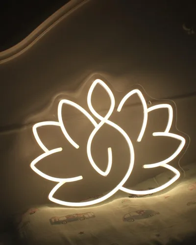 Miniatura 2 de Letrero de neón de meditación de Lotus – Decoración de sala de yoga cálida y brillante, arte de pared Zen para el hogar y espacio espiritual, arte