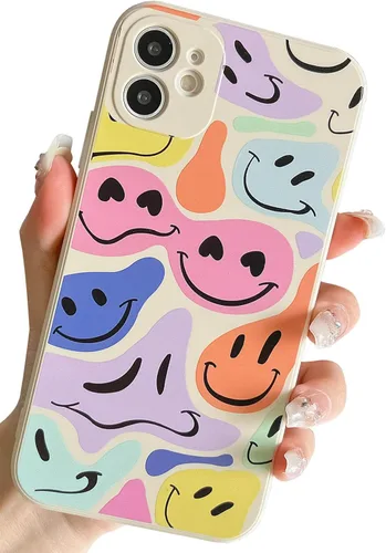 Miniatura 32 de Bonita funda para teléfono compatible con iPhone 13 Pro Max, fundas de silicona líquida, diseño femenino de caricaturas, goma de gel suave de negro