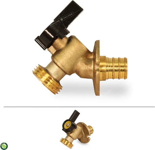 Miniatura 3 de Midline Valve 69564Q-5 - Babero de manguera Sillcock de cuarto de vuelta; entrada Pex de 3/4 pulgadas x salida MHT, latón fundido (paquete de 5)