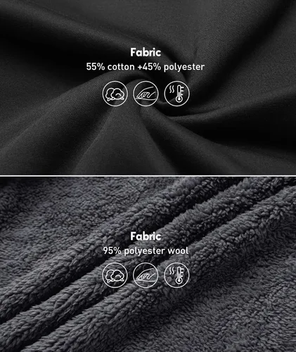 Miniatura 21 de SCODI Sudaderas con capucha para hombre, forro polar pesado, cremallera completa, forro de sherpa grueso, chaqueta con capucha