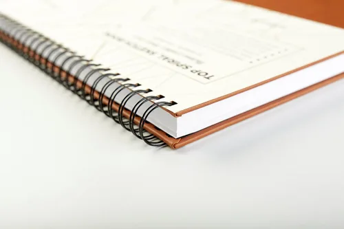Miniatura 7 de Selarde - Cuaderno de bocetos en espiral superior, tapa dura de cuero térmico, negro, 52 hojas/104 páginas, tamaño de papel de 13.5 x 17 pulgadas