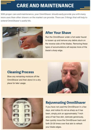 Miniatura 6 de Omnishaver clásico – Negro – La forma más rápida de afeitarse la cabeza, las piernas, los brazos, el cuerpo Una alternativa a las maquinillas